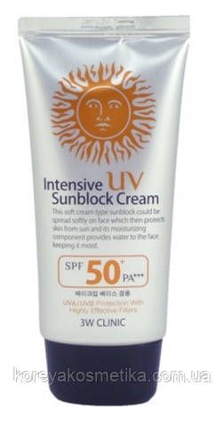 Сонцезахисний крем 3W CLINIC Intensive UV Sunblock Cream SPF50 1095738291 фото