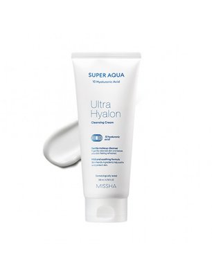 Очищающий крем для лица с гиалуроновой кислотой Missha Super Aqua Ultra Hyalron Cleansing Cream 200 ml 174240268035 фото