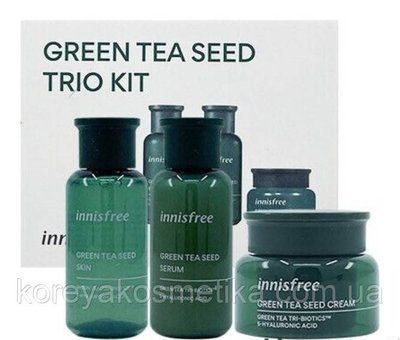 INNISFREE Green Tea Seed Trio Kit набор увлажняющих миниатюр 1806786133 фото