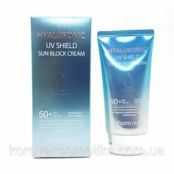 FARM STAY Сонцезахисний крем із гілауроновою кислотою Hyaluronic UV Shield Sun Block Cream, 70g 1095739921 фото