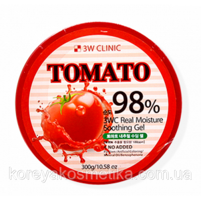 Многофункциональный гель 3W CLINIC Tomato Real Moisture Soothing Gel 98% 300g 1206442012 фото