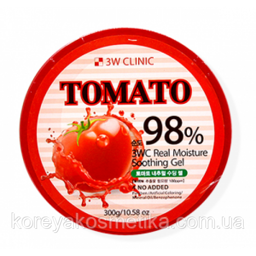 Багатофункціональний гель 3W CLINIC Tomato Real Moisture Soothing Gel 98% 300g 1206442012 фото