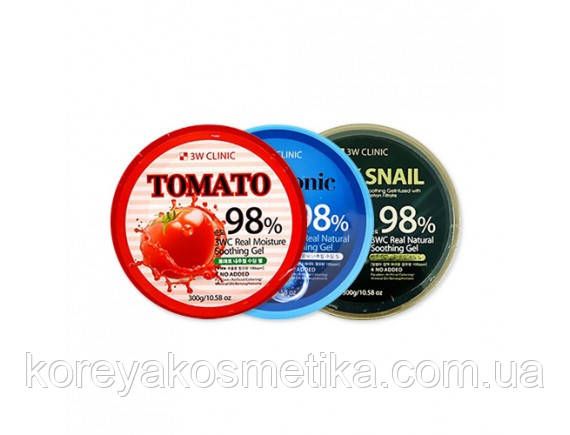 Багатофункціональний гель 3W CLINIC Tomato Real Moisture Soothing Gel 98% 300g 1206442012 фото
