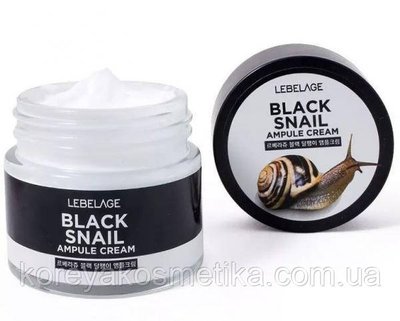 Ампульний крем із муцином чорного равлика Lebelage Ampule Cream Black Snail 1663603516 фото