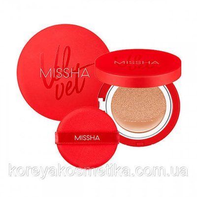 Missha velvet finish cushion spf50+/pa+++ миша кушон тональное средство, 21тон 1734952025 фото