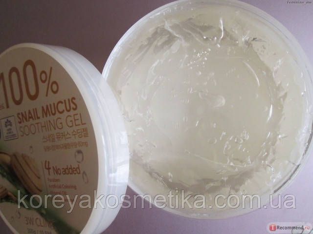 Гель з екстрактом равлика 3W CLINIC Snail Mucus Soothing Gel 1095738241 фото