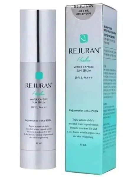 Rejuran Healer Water Capsule Sun Serum SPF15+ Сонцезахисна сироватка для обличчя з водними капсулами 000121 фото