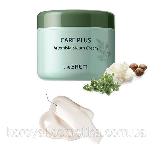 Зволожуючий і заспокійливий крем THE SAEM Care Plus Artemisia Steam Cream 100мл 1318645523 фото