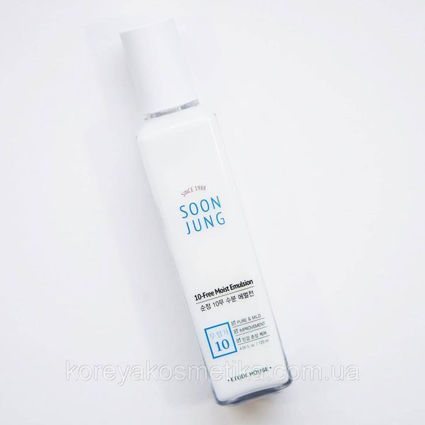 Гипоаллергенная эмульсия для чувствительной кожи Etude House Soon Jung 10 Free Moist Emulsion 1243473404 фото