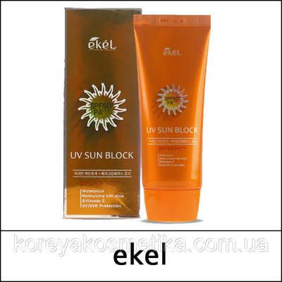 Легкий увлажняющий солнцезащитный крем Ekel UV Sun Block Cream SPF50/PA+++ 1152285600 фото