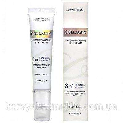 Освітлювальний крем для повік із колагеном Enough Collagen 3 in 1 Whitening Moisture Eye Cream 30 мл 1603287243 фото
