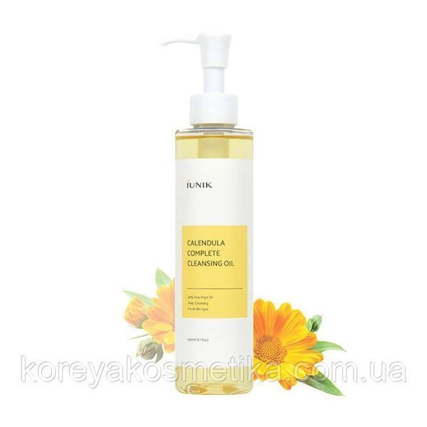 Успокаивающее очищающее гидрофильное масло с календулой Iunik Calendula Complete Cleansing Oil 200 мл 1219282607 фото