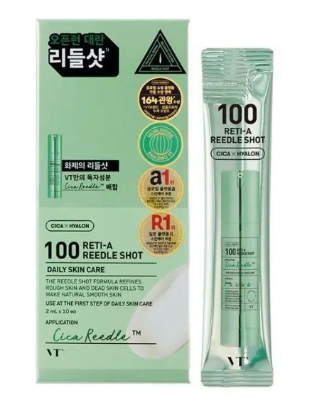 Бустер-сироватка з мікроіглами та ретинолом VT Cosmetics Reti-A Reedle Shot 100 000577 фото Бустер-сироватка з мікроіглами та ретинолом VT Cosmetics Reti-A Reedle Shot 100 000577 фото