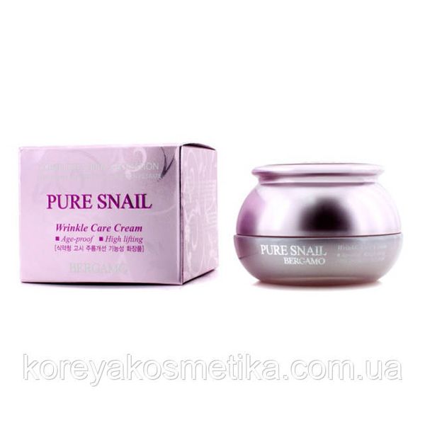 Равликовий крем Bergamo Pure Snail Wrinkle Care Cream 50 мл 1095739204 фото