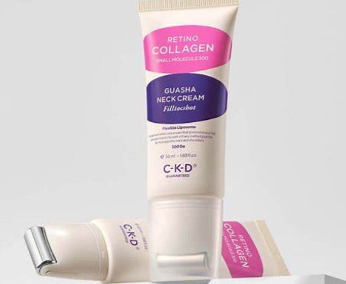 Антивозрастной крем для шеи и зоны декольте со встроенным гуаша CKD Guaranteed Retino Collagen Small Molecule 300 Guasha Neck Cream 0002030 фото