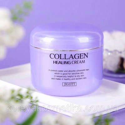 Jigott collagen healing cream — нічний поживний крем із колагеном 1679201603 фото