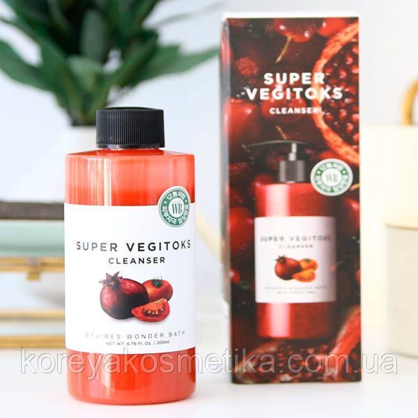 Wonder Bath Super Vegitoks Cleanser Red детокс-гель для умывания 1110448374 фото