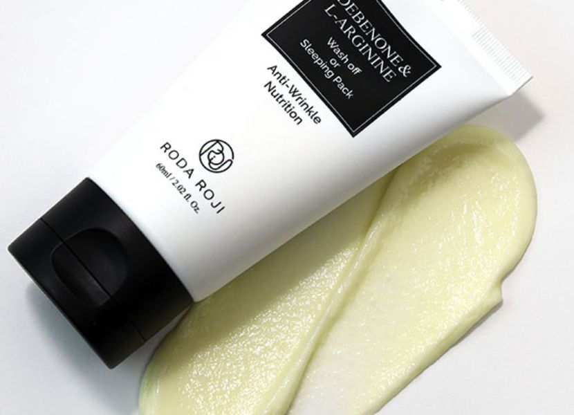 Змивна або нічна &nbsp;маска&nbsp;&nbsp;Idebenone & L-arginine Wash Off оr Sleeping Pack&nbsp;  Корейський бренд&nbsp;Roda Roji 174240268063 фото
