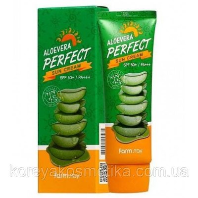 Сонцезахисний крем Farmstay Aloevera Perfect Sun Cream SPF 50+ / PA+++ 1095738356 фото