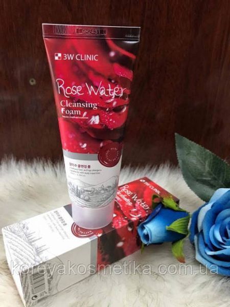 Пена для умывания 3W Clinic Rose Water Cleansing Foam 1095739212 фото
