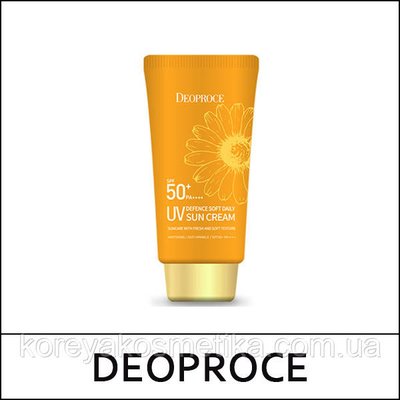 DEOPROCE Сонцезахисний антивіковий крем для обличчя UV Defence Soft Daily Sun Cream SPF50+ 1620464475 фото