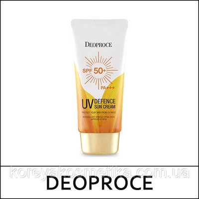 Сонцезахисний крем антивіковий, просвітлювальний Deoproce UV Defence Sun Cream SPF 50++ PA+ 1620464816 фото
