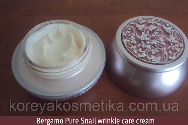 Равликовий крем Bergamo Pure Snail Wrinkle Care Cream 50 мл 1687835239 фото