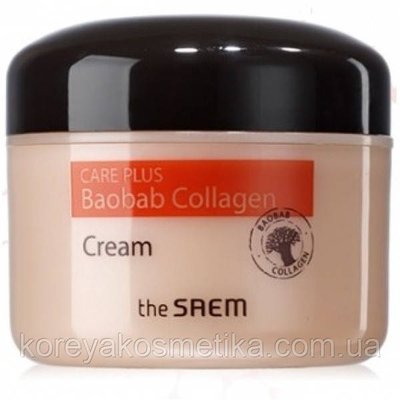 Увлажняющий крем 2 в 1 с коллагеном The Saem Care Plus Baobab Collagen Cream 1095739230 фото