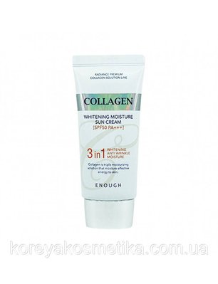 Освітлюючий сонцезахисний зволожуючий крем з колагеном Enough Collagen Whitening Moisture Sun Cream SPF 50 Про 1430063597 фото