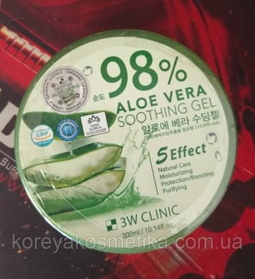 Гель с алое Aloe vera soothing gel от 3w clinic 1095738370 фото