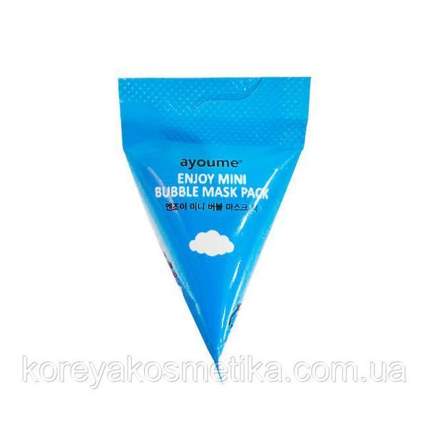 Пузырьковая очищающая маска в пирамидках Enjoy Mini Bubble Mask Pack Ayoume Очищающая пузырьковая маска из се 1178030218 фото