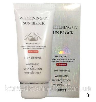 Солнезащитный отбеливающий крем Jigott Whitening UV Sun Block SPF 50+/PA+++70 ml 1095739370 фото
