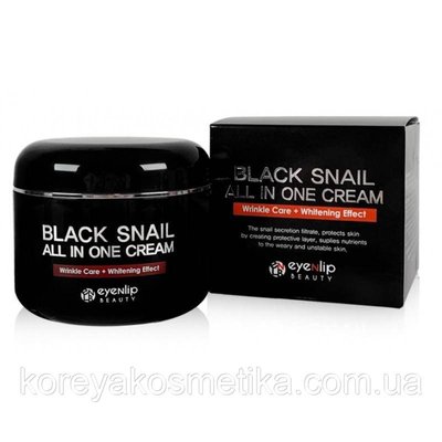 Крем для обличчя з муцином чорної равлики EYENLIP Black Snail All In One Cream 100ml 1383038159 фото