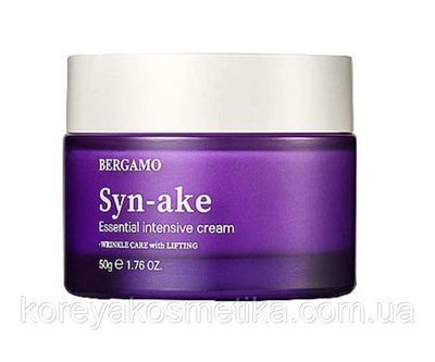 Крем для лица со змеиным пептидом Bergamo Syn-Ake Essential Intensive Cream 1796416097 фото