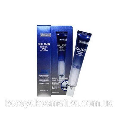 Серум-масажер для шкіри навколо очей із колагеном і ретинолом 3W Clinic Collagen Retinol Eye Ball Serum 1797768869 фото
