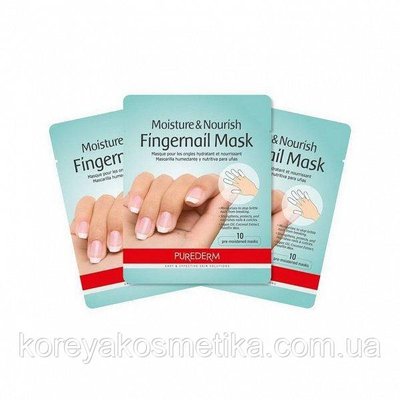 Зволожувальна маска для нігтів purederm moisture & nourish fingernail mask 1651316699 фото