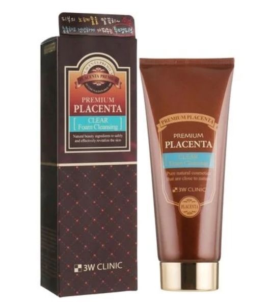Пена для для умывания с плацентой 3W Clinic Premium Placenta Clear Foam Cleansing  174240268030 фото