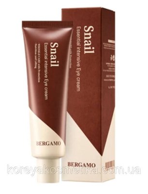 Крем для шкіри навколо очей із муцином равлика Bergamo Snail Essential Intensive Eye Cream 1806785155 фото